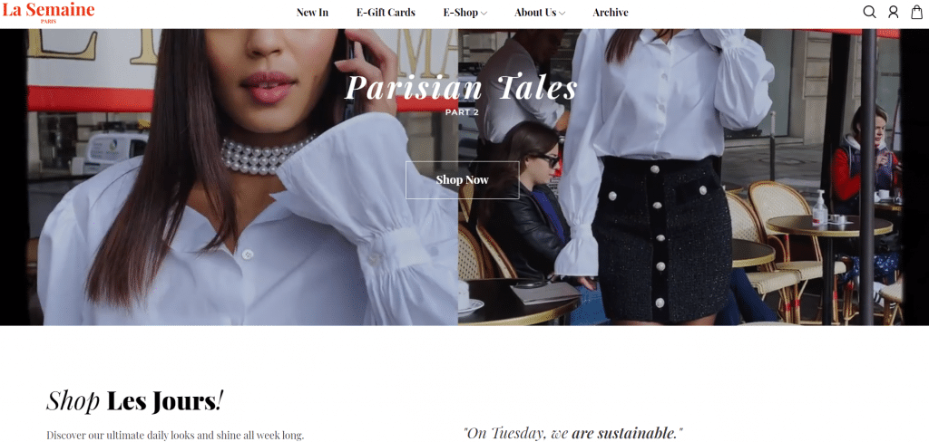 Page d'accueil du site de La Semaine Paris