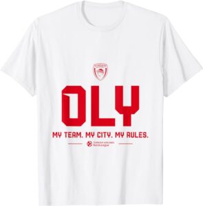 T-Shirt Olympiakos (pour les fans d'Euroleague)
