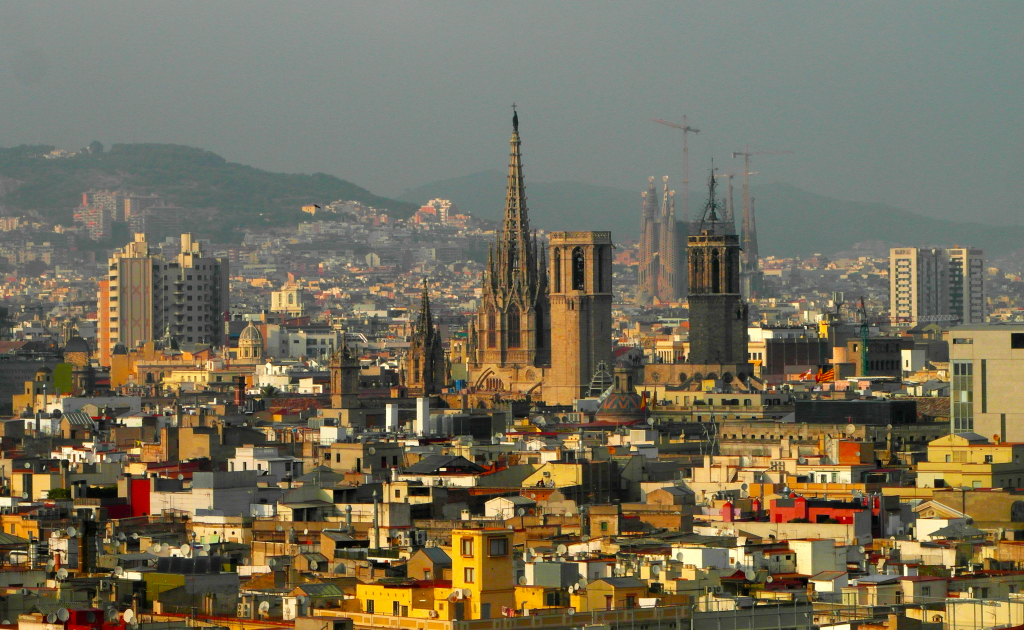 Vue sur le Barri Gotic à Barcelone