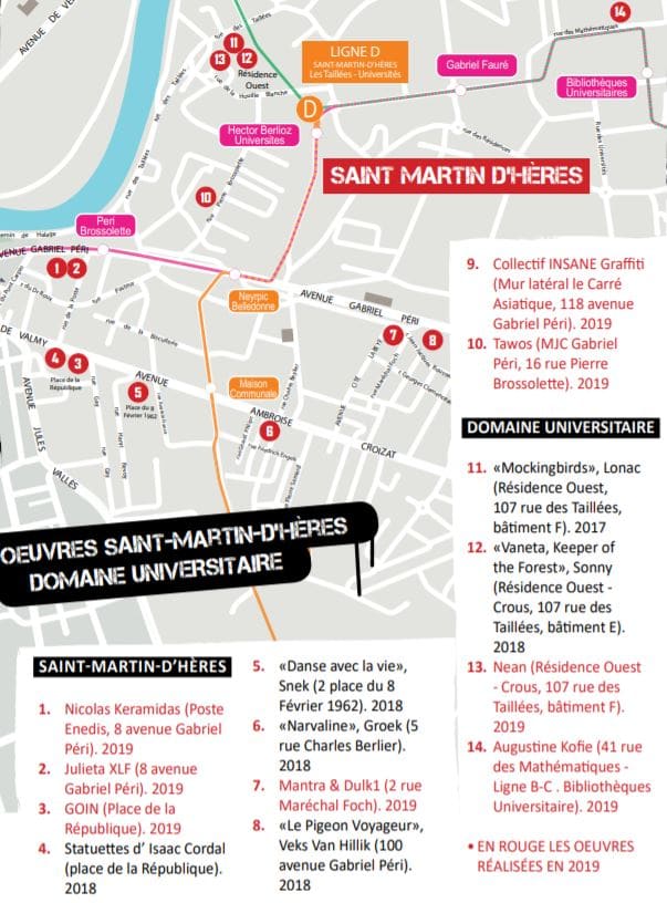 Itinéraire détaillé à Saint-Martin-D'Hères