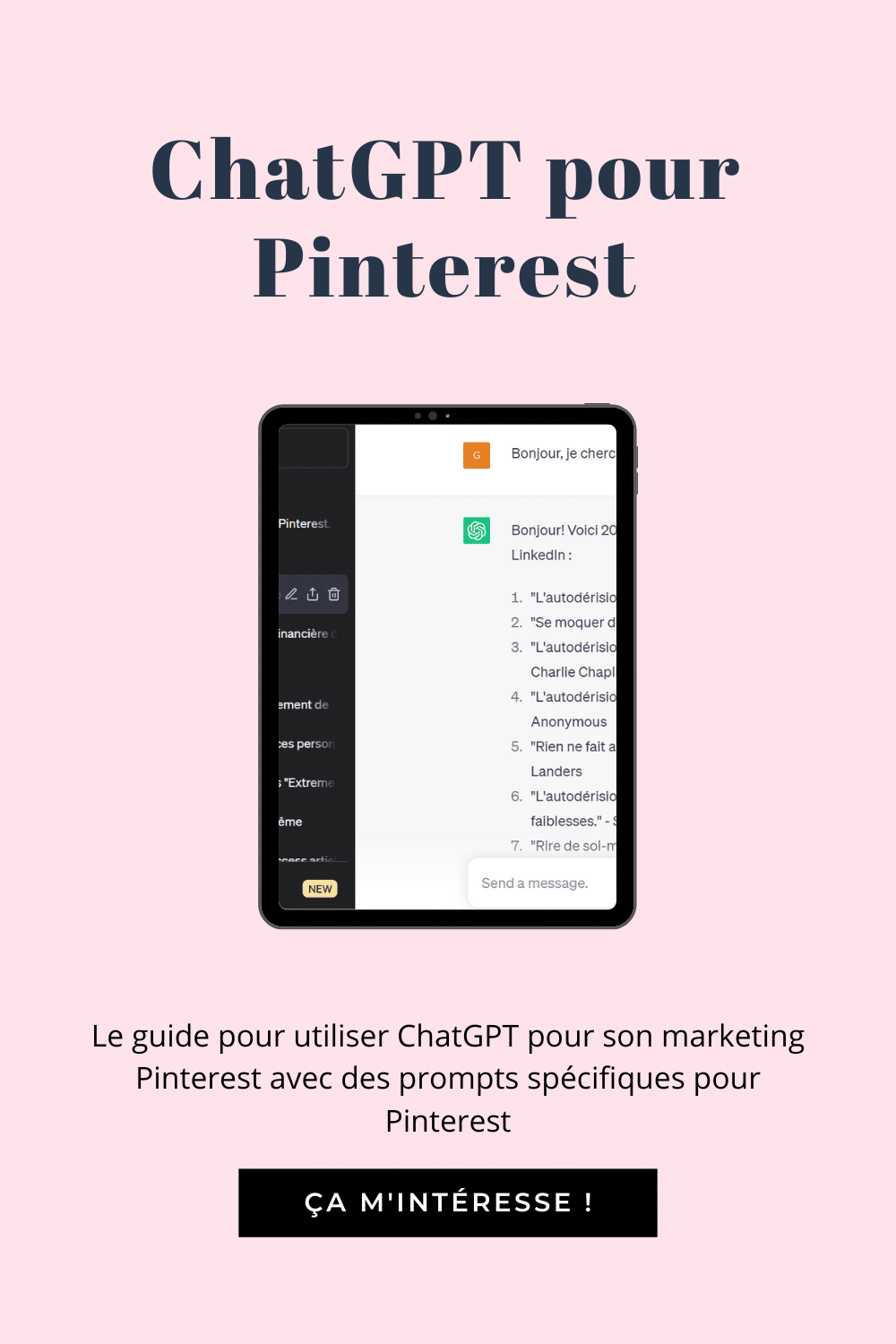 ChatGPT pour Pinterest