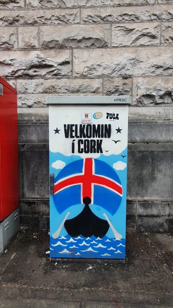 Borne street art spéciale Vikings