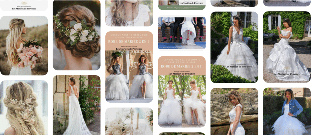 Toutes les épingles Pinterest de la marque de robes de mariée