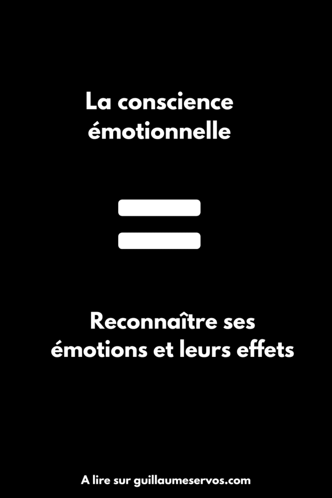 La conscience émotionnelle = Reconnaître ses émotions et leurs effets