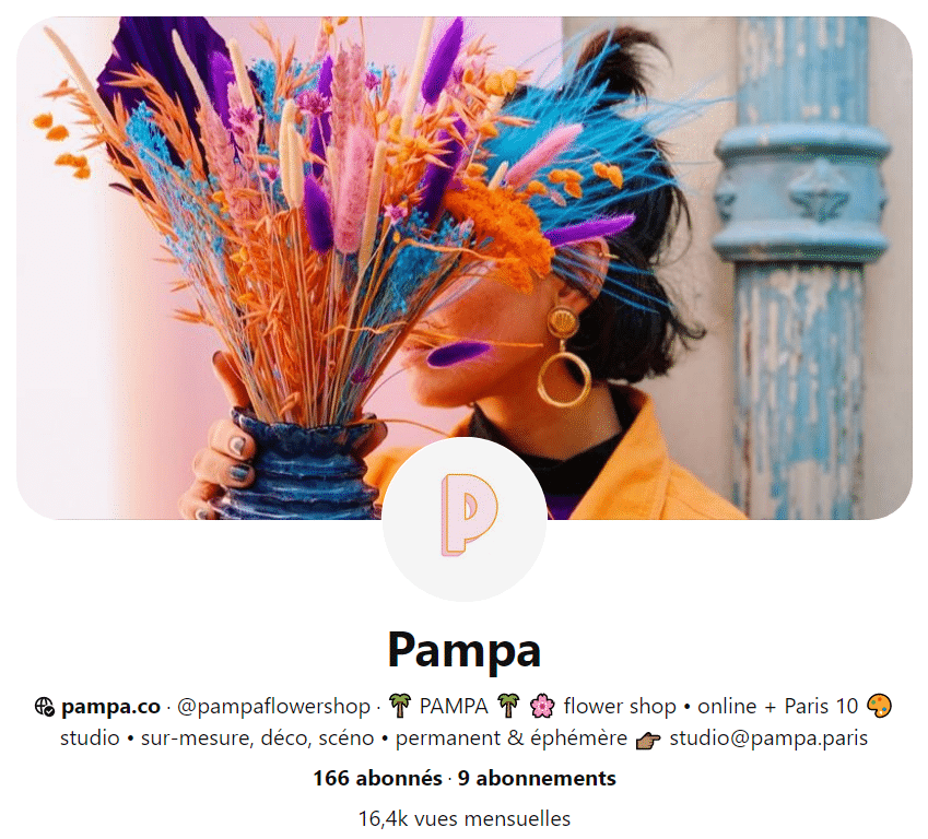 Couverture du profil Pinterest de Pampa
