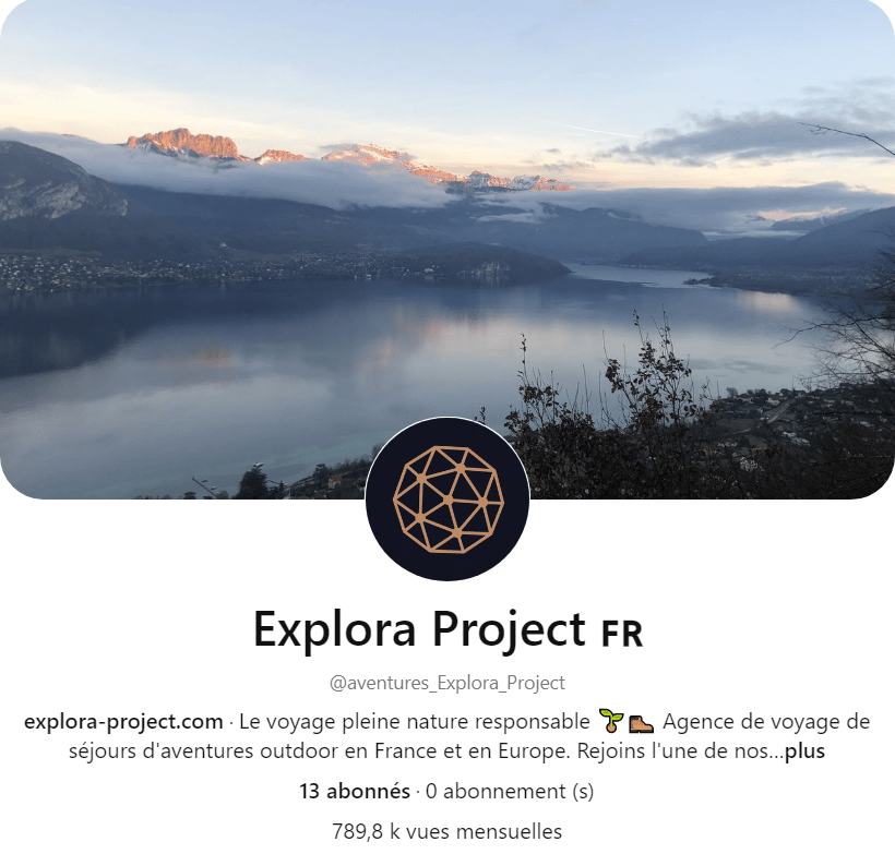 Couverture du profil Pinterest d'Explora Project