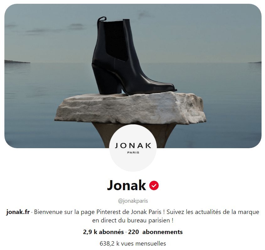 Profil Pinterest de Jonak