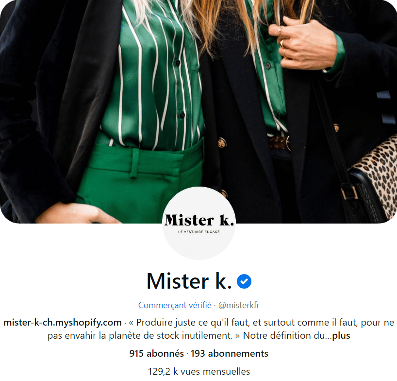 Profil Pinterest de Mister k