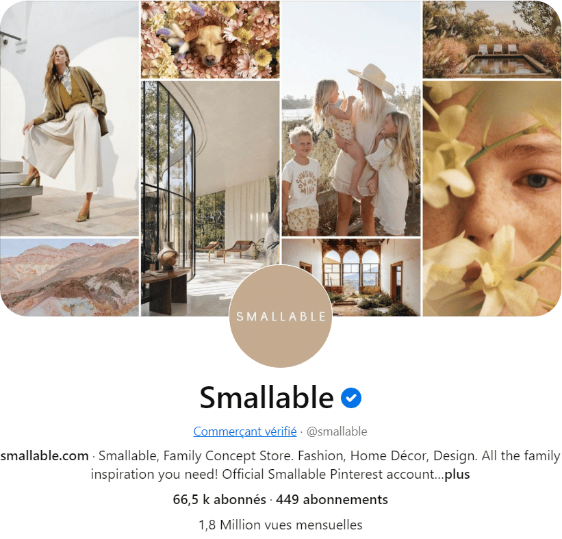 Profil Pinterest de Smallable