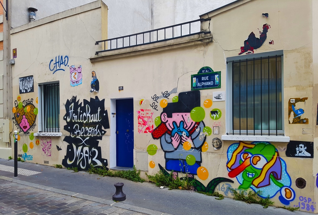 Rue Alphand, Butte-aux-Cailles, street art Paris
