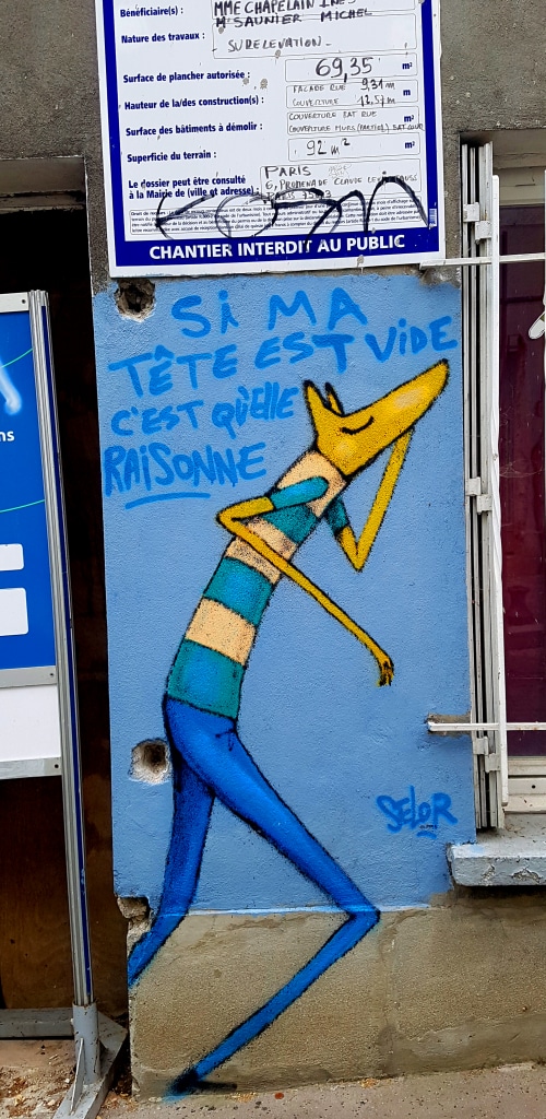 L'humour du street artiste Selor sur les murs de Paris