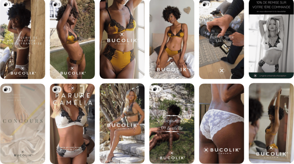 Les épingles Pinterest de la marque de lingerie de luxe